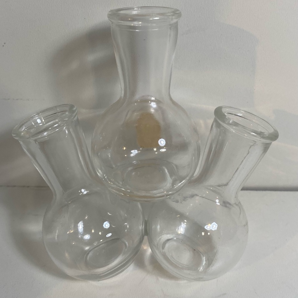 Floral Illusion Three Hanging Accent Suction Cup Mini Vases In Original Box